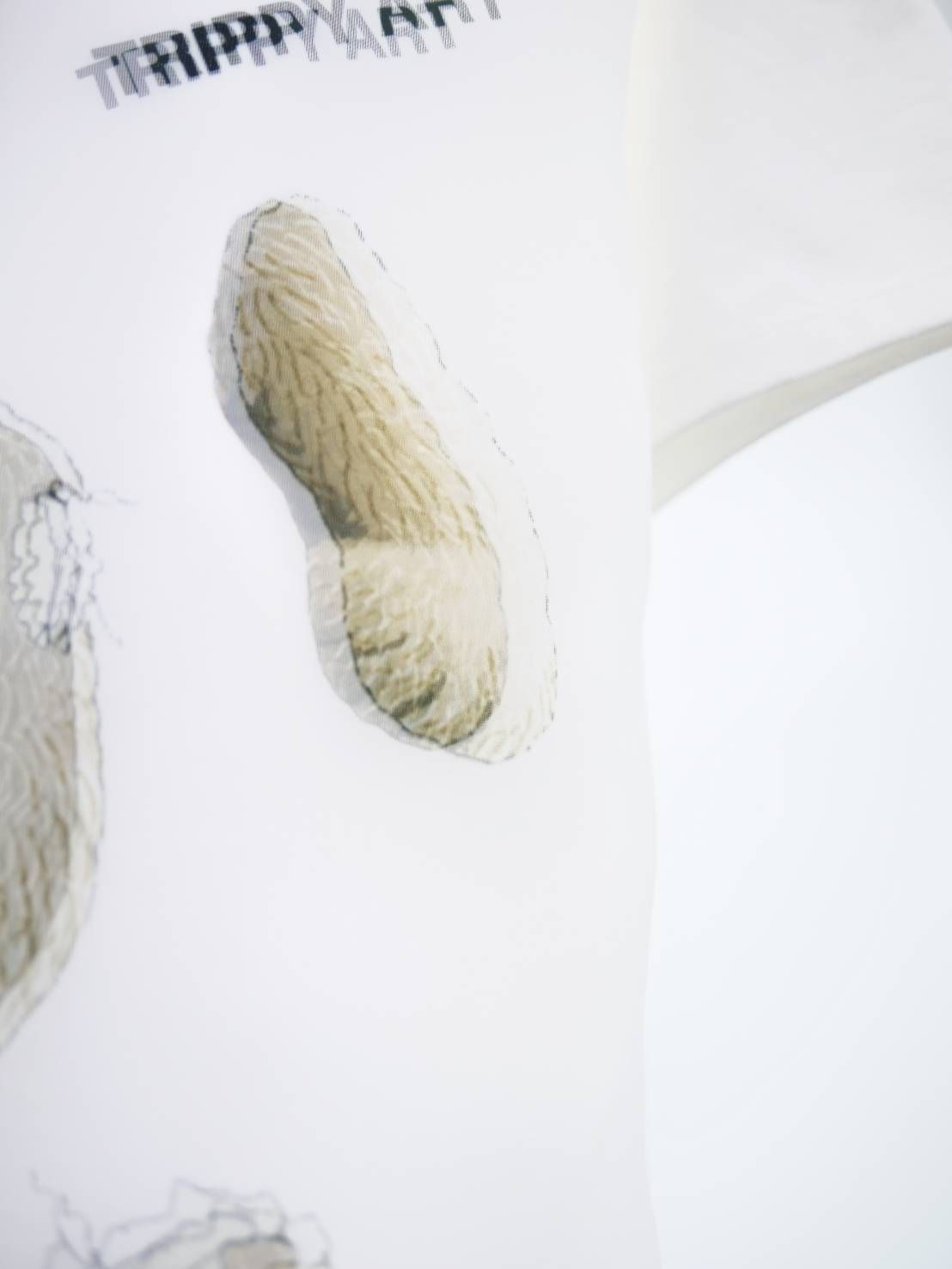 可愛いだけでは終わらない。違和感を纏う3DアートTシャツ / UNISEX /WHITE/ オーバーサイズ