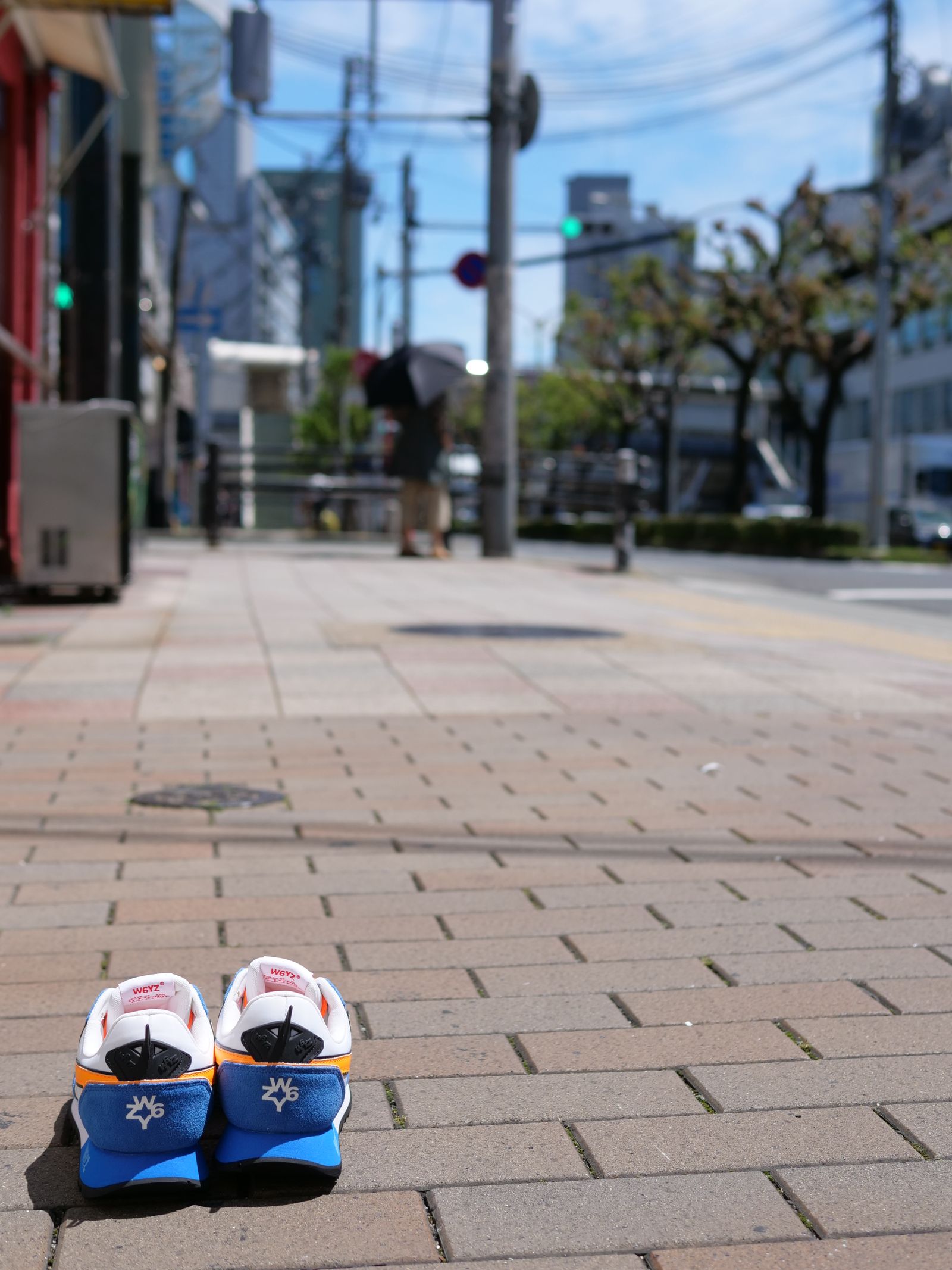 JET-M  / WHT×BLUE/ローカットスニーカー「スウェード×ナイロン×レザーの異素材コンビネーション」
