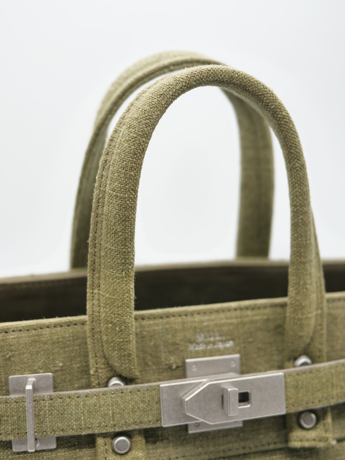 【M.U.L/ エムユーエル】Vintage Remake Fabric  / フランス軍テント生地 / リメイクバック / Sサイズ / 日本製 / Made in Japan /トートBag / メンズ レディース 兼用 UNISEX