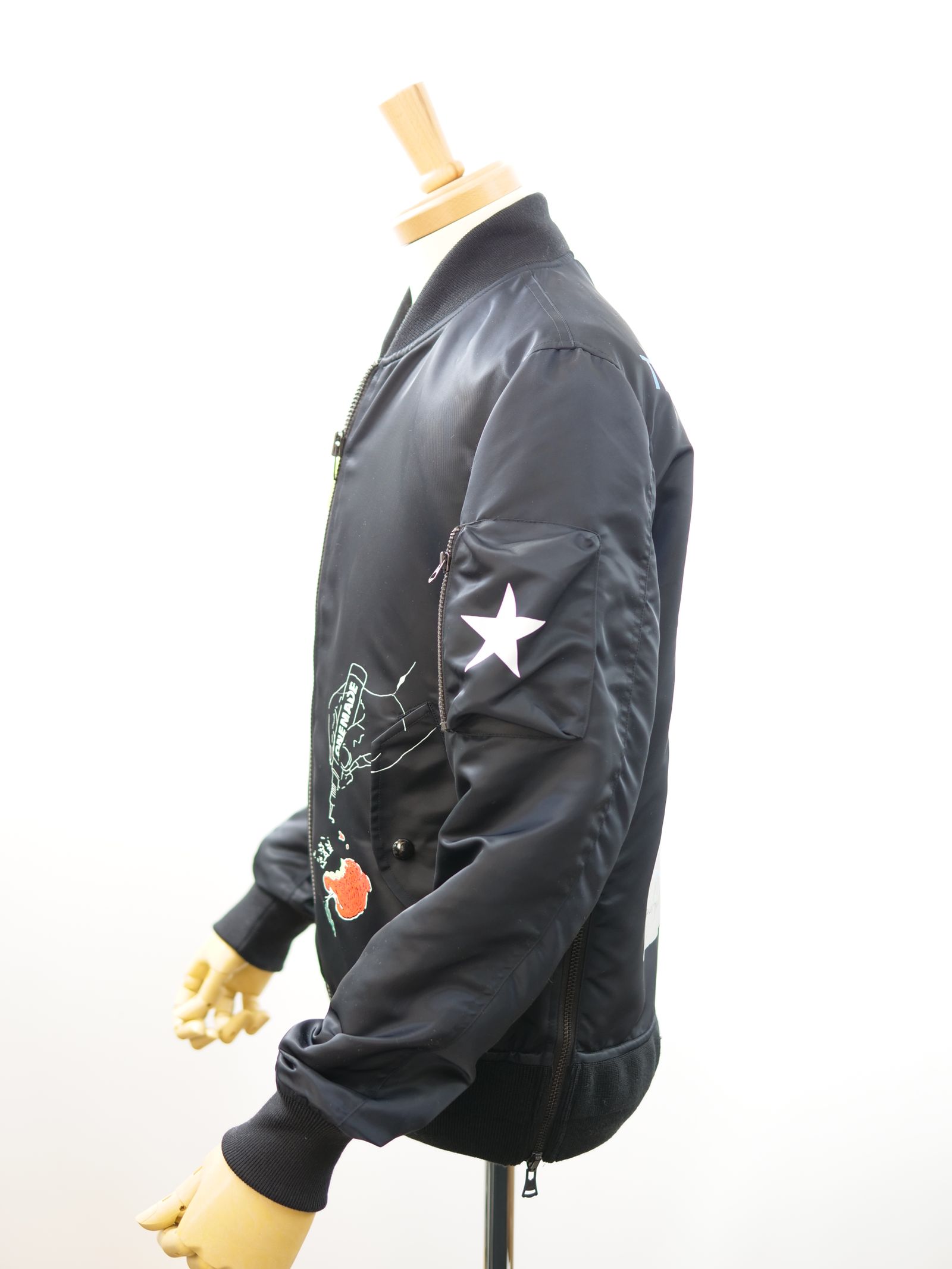 ONEMADE / LANDERBLUE別注 / 48サイズ(M〜L) / MA1 /リバーシブル / ハンドメイド/ MADE IN JAPAN