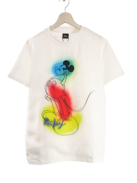 【MAXSIX3Dシリーズ】  SPRAY ART/ MICKEY / アートTシャツ / ディズニーライセンス商品 / WHITE / ユニセックス