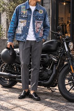 【ONEMADE × GARAGE COMPANY コラボ】 デニムジャケット｜LAカスタムバイクカルチャーと現代アートが融合した限定モデル