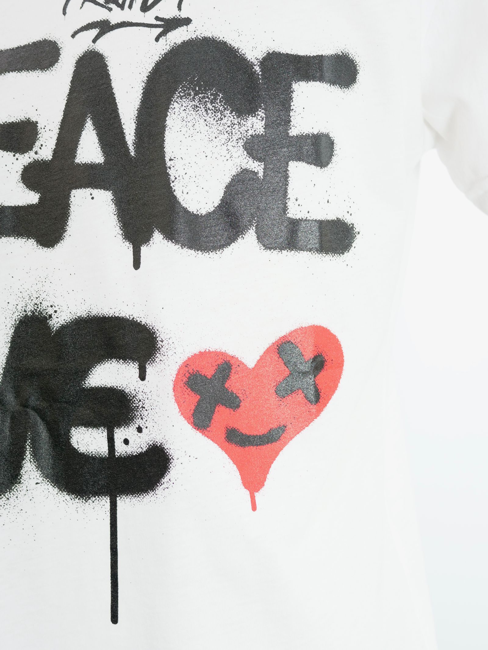 【イタリアのアートブランド】PEACE & LOVE  AIR BRUSH /  Tシャツ / WHITE /  TR204M / AIR BRUSH  / MADE IN ITALY