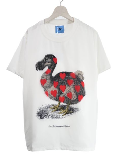 【3DアートTシャツ】RED LIST DODO TR-002 /  ハートドード   / アートブランド / Art Tシャツ / WHITE / トロンプルイユファッション / ユニセックス