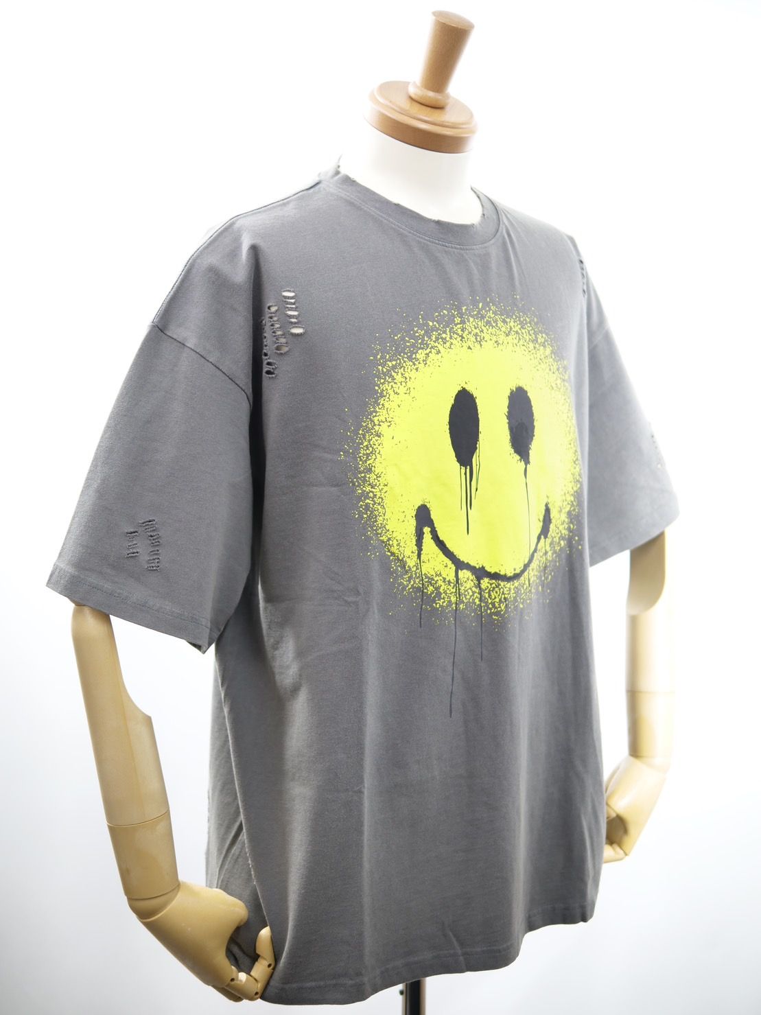 【maxsix x Trick Or Chic】 オーバーサイズTシャツ / ビンテージグレイ / アートTシャツ / オールジェンダー / ユニセックス /
