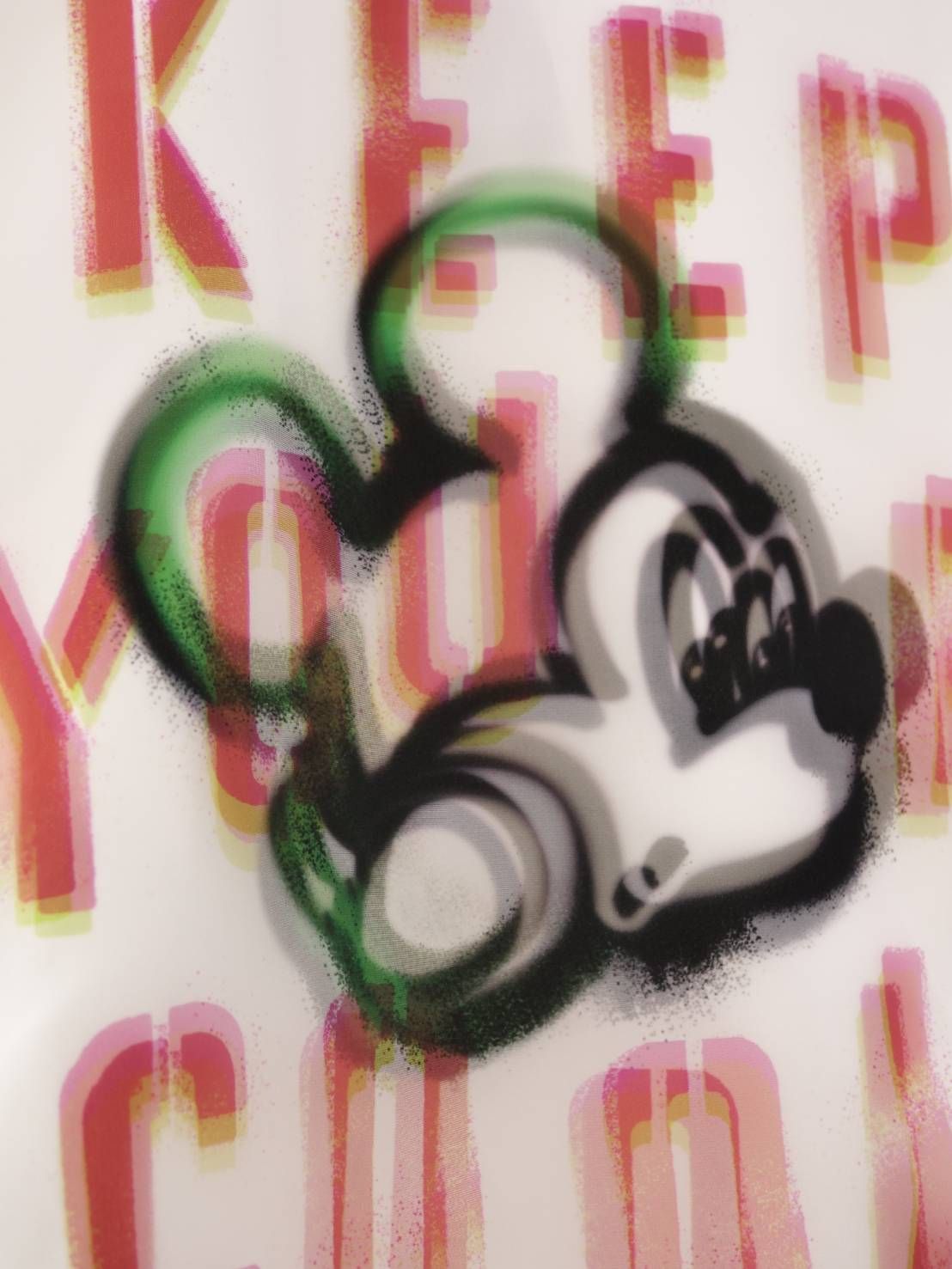 【3Dミッキーデザイン】 TR-050 /アートTシャツ / ディズニーライセンス  / WHITE / ユニセックス