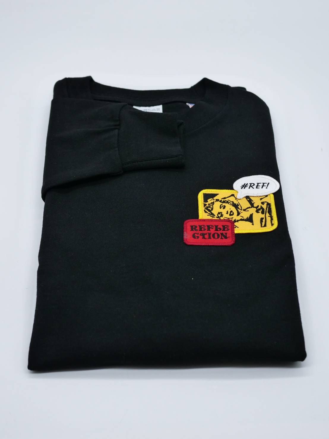 「リメイクTシャツ」 ロンTリメイク / マリリンモンローワッペン / BLACK / ユニセックス / usaコットン tシャツ