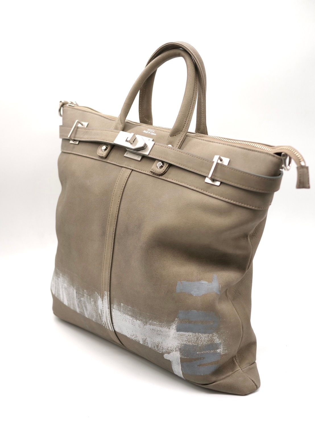 【M.U.L/ エムユーエル】本革（レザー） グレージュ / ヘルメットバック / 日本製 / Made in Japan / 2way Bag / ショルダートートBag / メンズ レディース 兼用 UNISEX