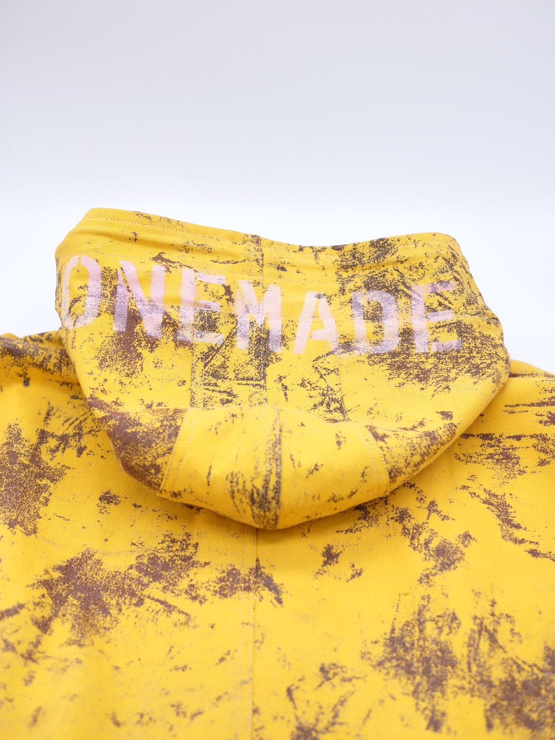 【デニム素材】  DENIM MODSCOAT / ハンドメイド / イエロー×ブラウン / デニムモッズコート / HAND MADE / アートブランド /