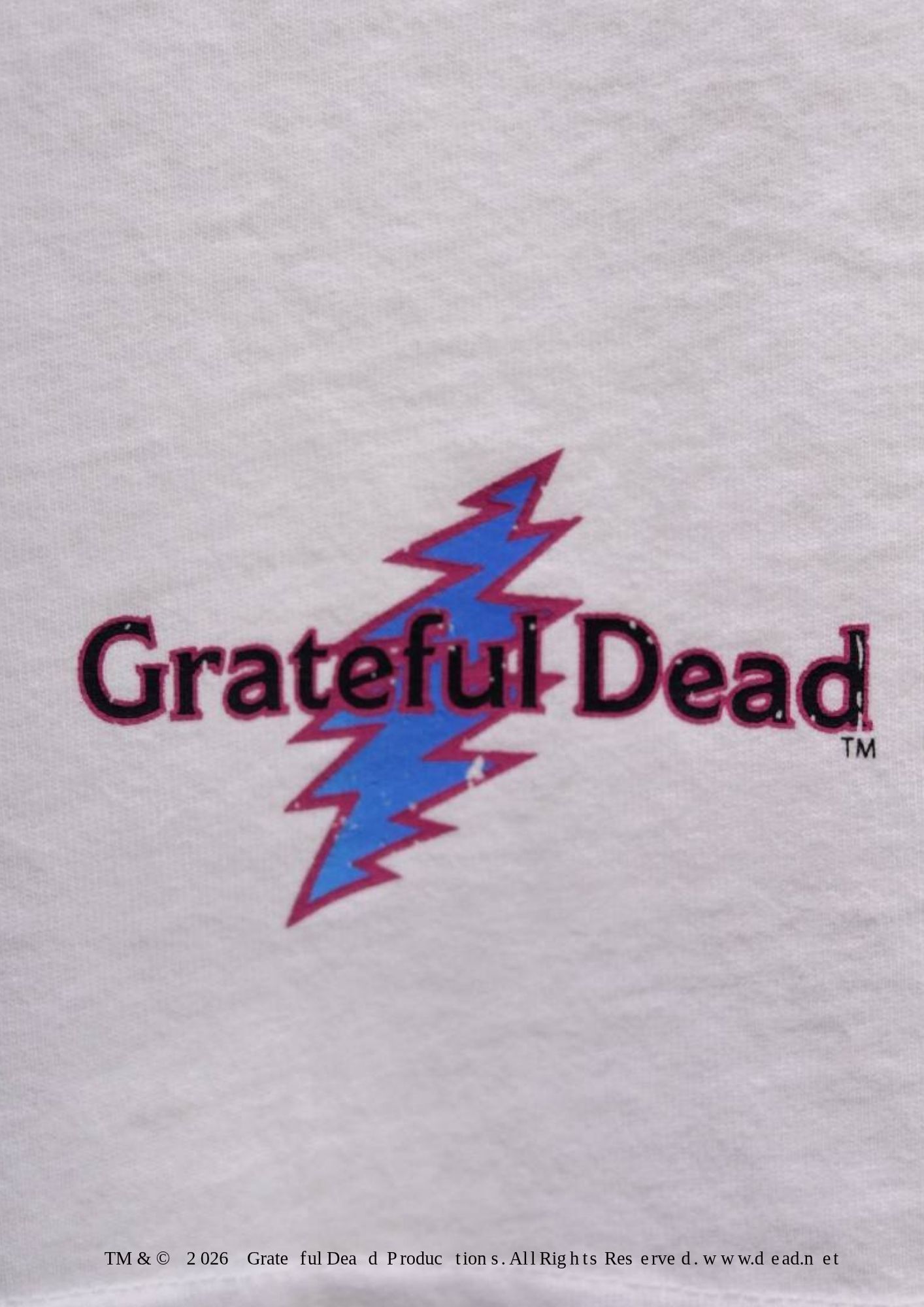 【グレイトフルデッド】 RP-GD-001 / Grateful Dead Tシャツ / WHITE / ユニセックス