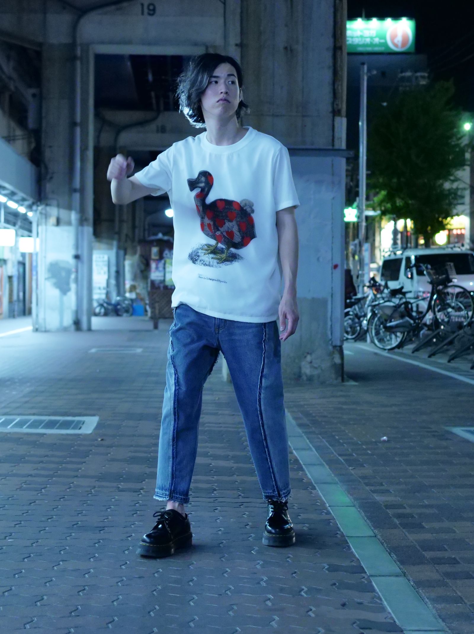 【3DアートTシャツ】RED LIST DODO TR-002 /  ハートドード   / アートブランド / Art Tシャツ / WHITE / トロンプルイユファッション / ユニセックス
