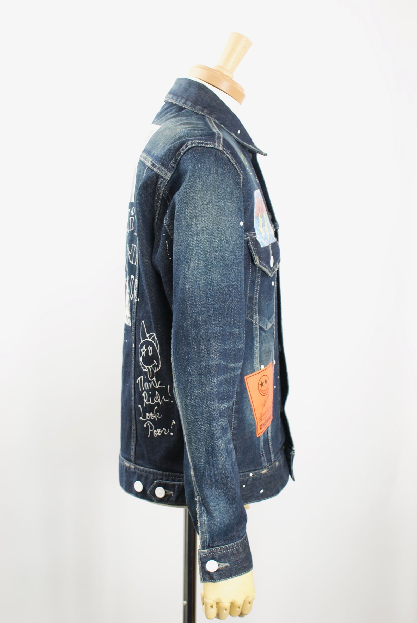 ONE-519 DENIM JACKET  / デニムジャケット /  Hand Made / ハンドメイド  / ハンドペイント