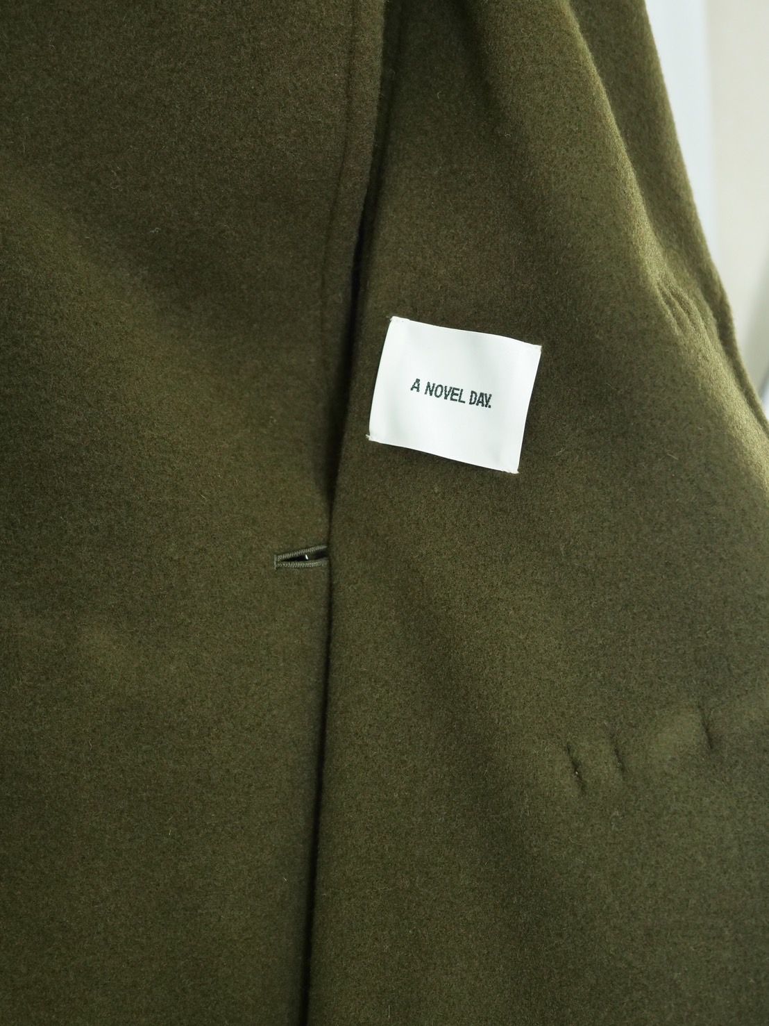 【WOOL混紡コート】ハイネックダッフルコート / メルトン生地 / オーバーサイズコート / BROWN KHAKI