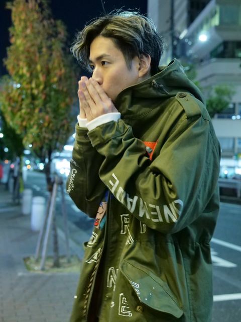 「ONEMADE×LanderBlue」 別注のモッズコートコーディネート③