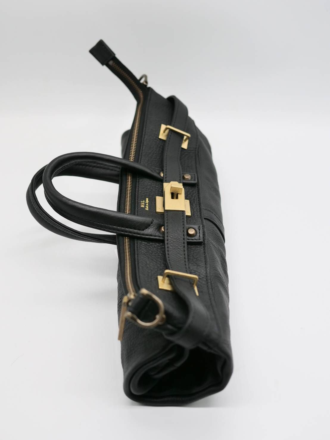 M.U.L 日本製 本革ヘルメットバッグ ブラック｜2WAY ショルダートート｜姫路レザー使用｜メンズ レディース UNISEX