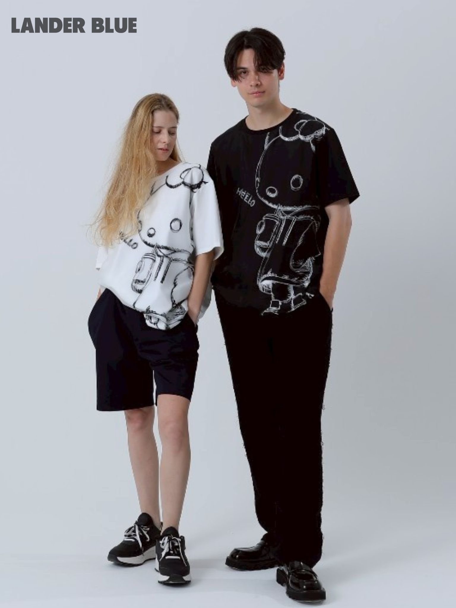 【3Dハローキティデザイン】TR-095 アートTシャツ / サンリオコラボ /BLACK / ユニセックス