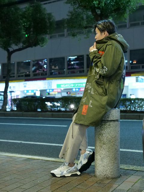 「ONEMADE×LanderBlue」 別注のモッズコートコーディネート③