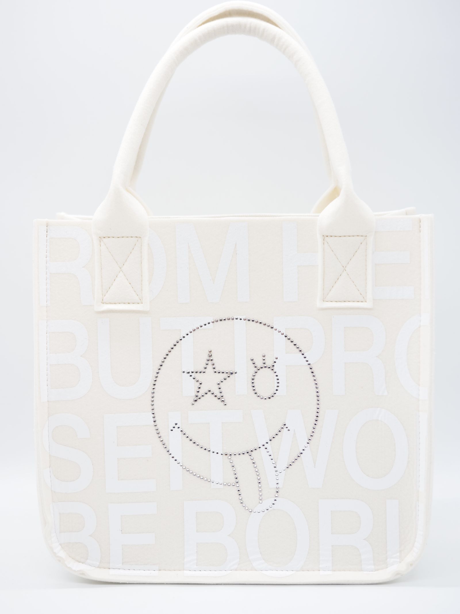 ONB-001S /  FELT MINI TOTO BAG /  SWAROVSKI / スワロフスキー / トートバッグ / ハンドメイド / MADE IN JAPAN