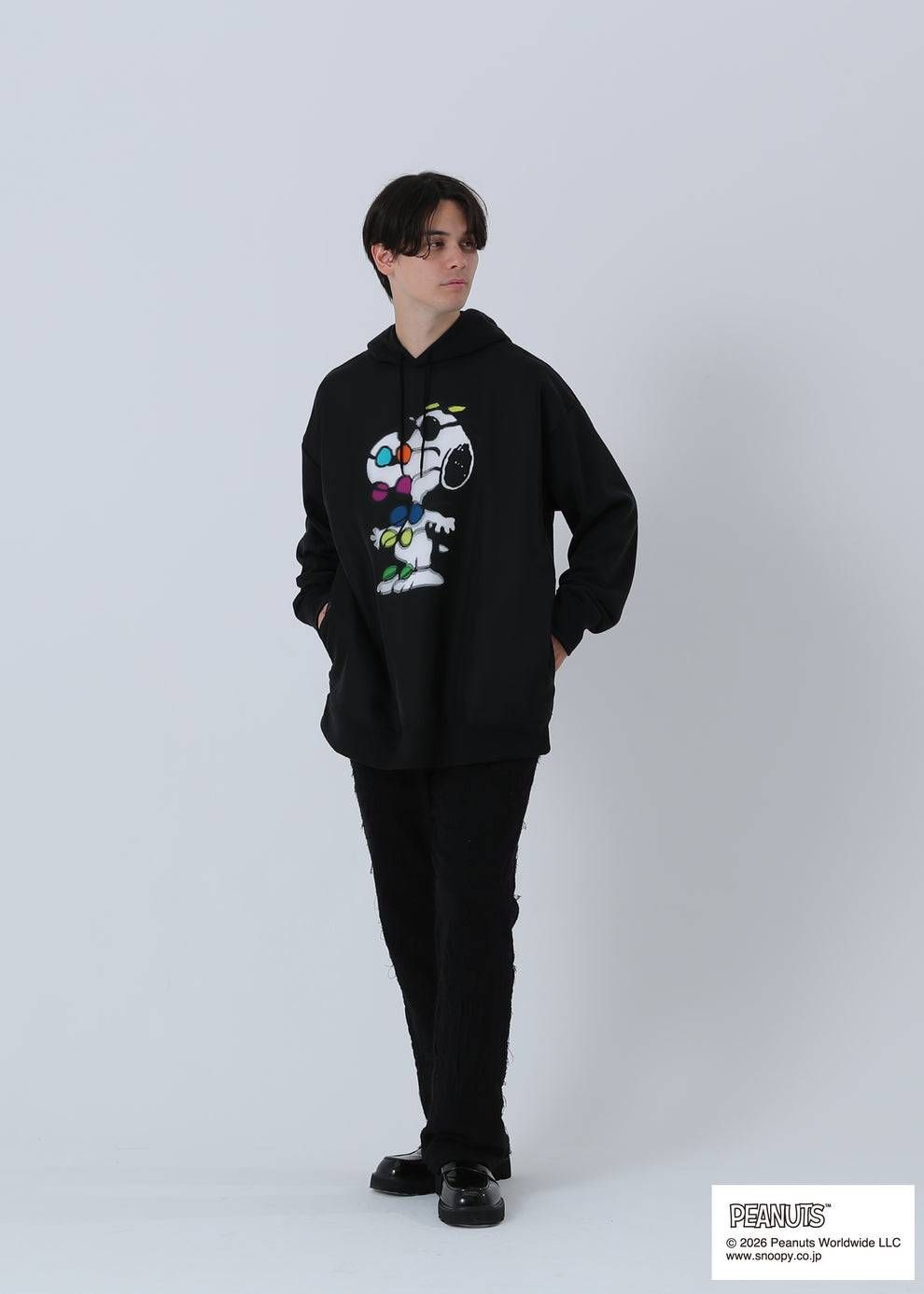 【スヌーピーシリーズ】 TR-059 / SNOOPY / ライセンス商品 / 3Dアート / スヌーピー/ パーカー / BLACK  / UNISEX