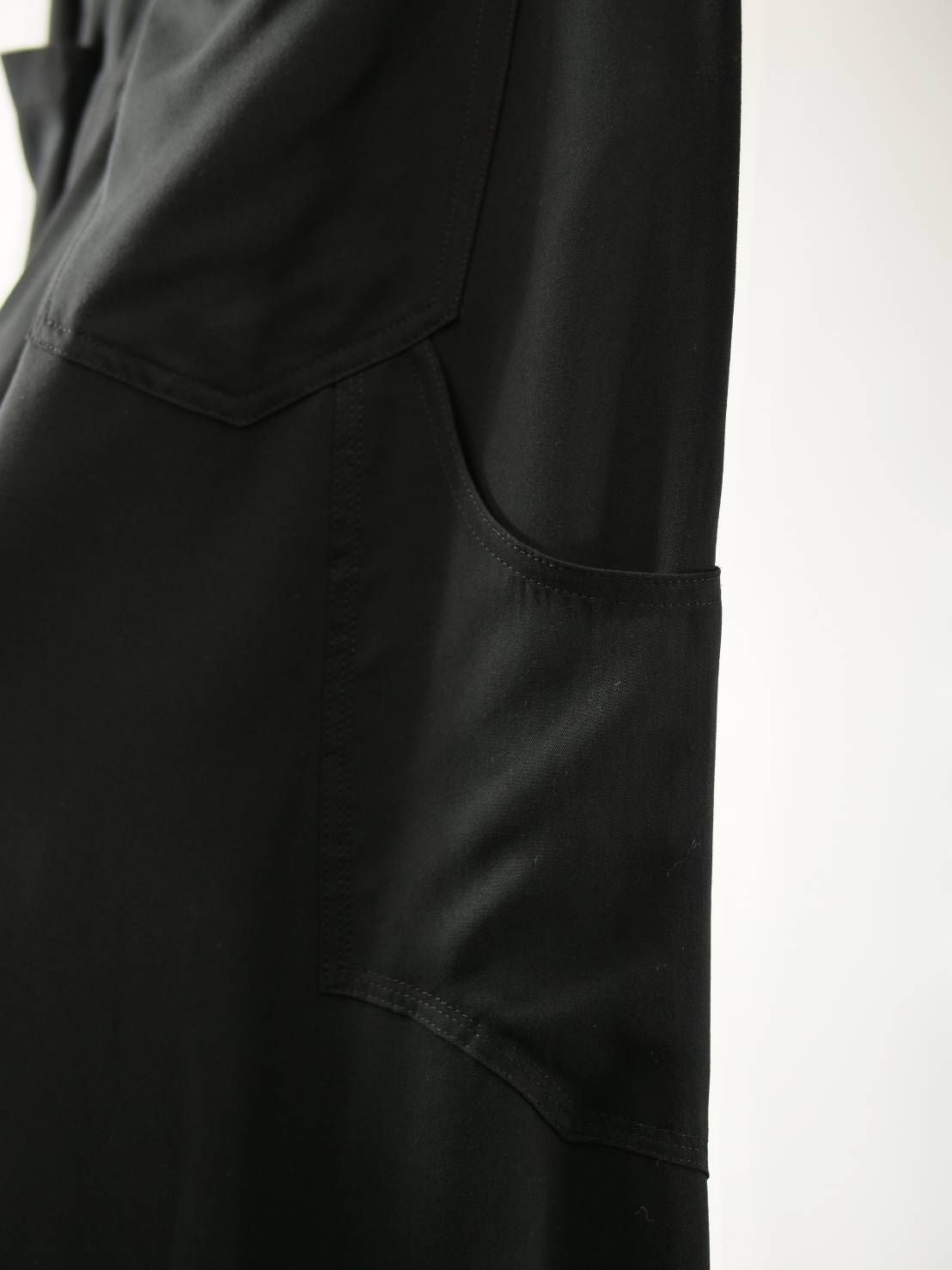 【大人のデザインスラックス】 BLACK / ワイドスラックス / イージーパンツ