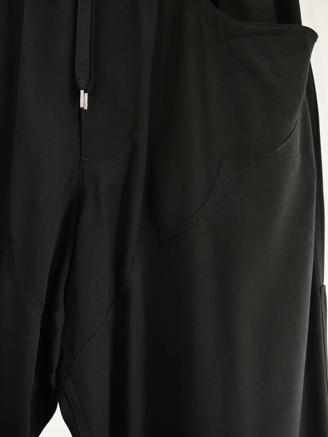 【大人のデザインスラックス】 BLACK / ワイドスラックス / イージーパンツ