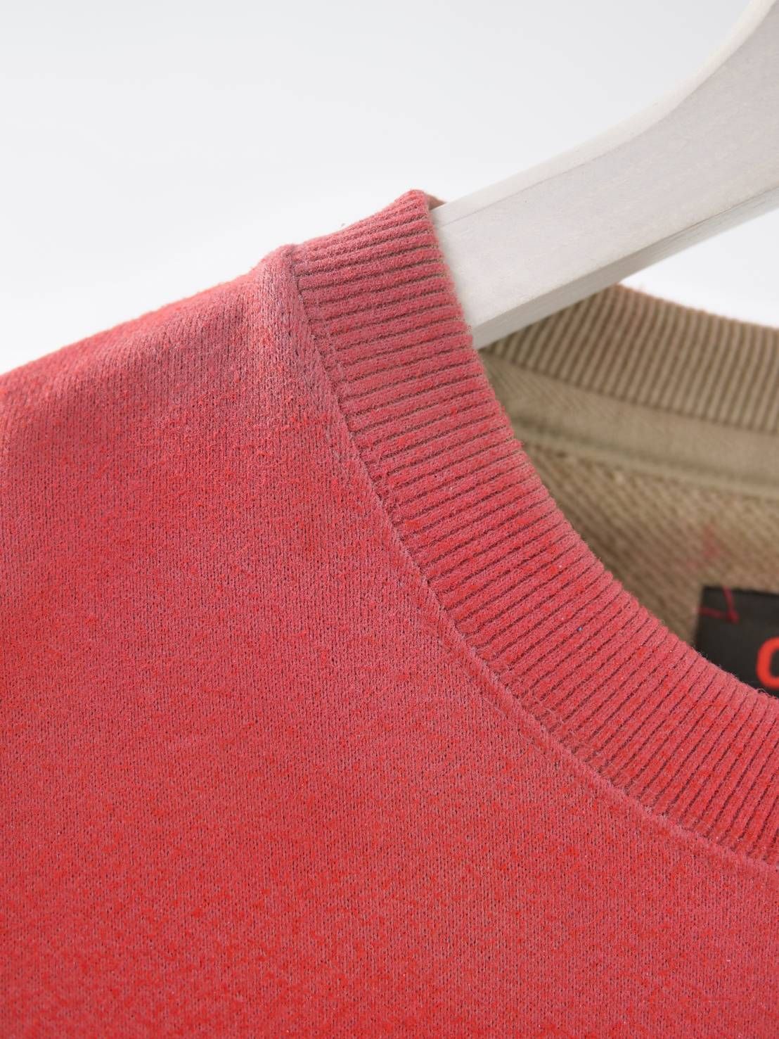 【スプレー染めトレーナー】オーバーサイズ / RED / フレンチフレンチテリー / UNISEX /  アートブランド / ハンドメイド / 日本製