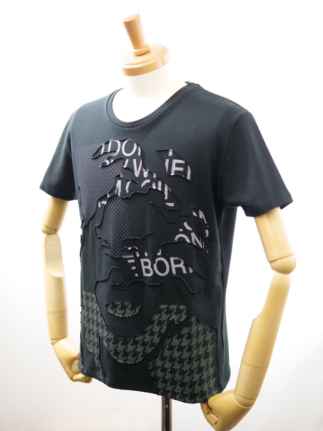 【パッチワークで表現】 Art Tシャツ / BLACK / ハンドメイド / アートTシャツ