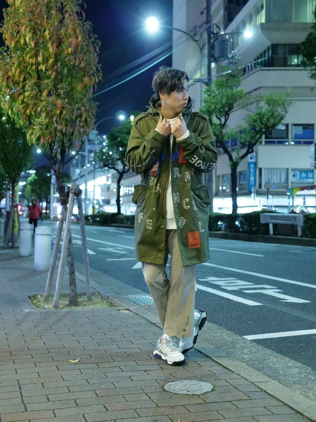 「ONEMADE×LanderBlue」 別注のモッズコートコーディネート③