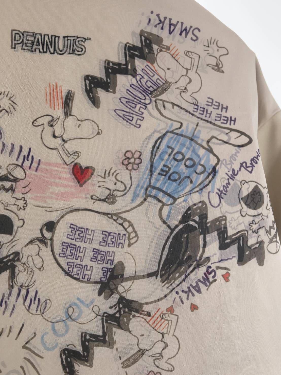 【スヌーピーシリーズ】 TR-014 / コーチジャケット / PEANUTS / SNOOPY / ライセンス商品 / 3Dアート / スヌーピーデザイン / BEIGE / UNISEX