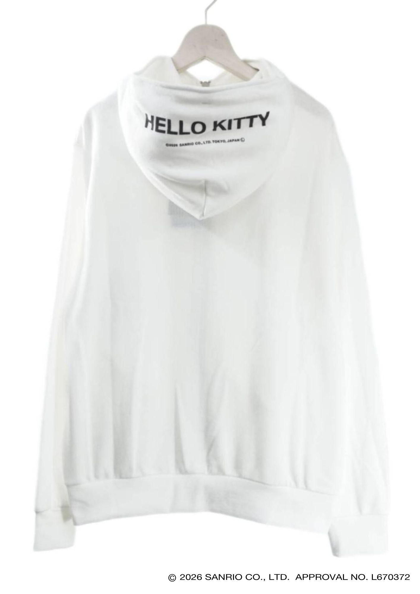 【HELLO KITTY デザイン】TR-103 / アートパーカー / ハローキティ / WHITE / ユニセックス
