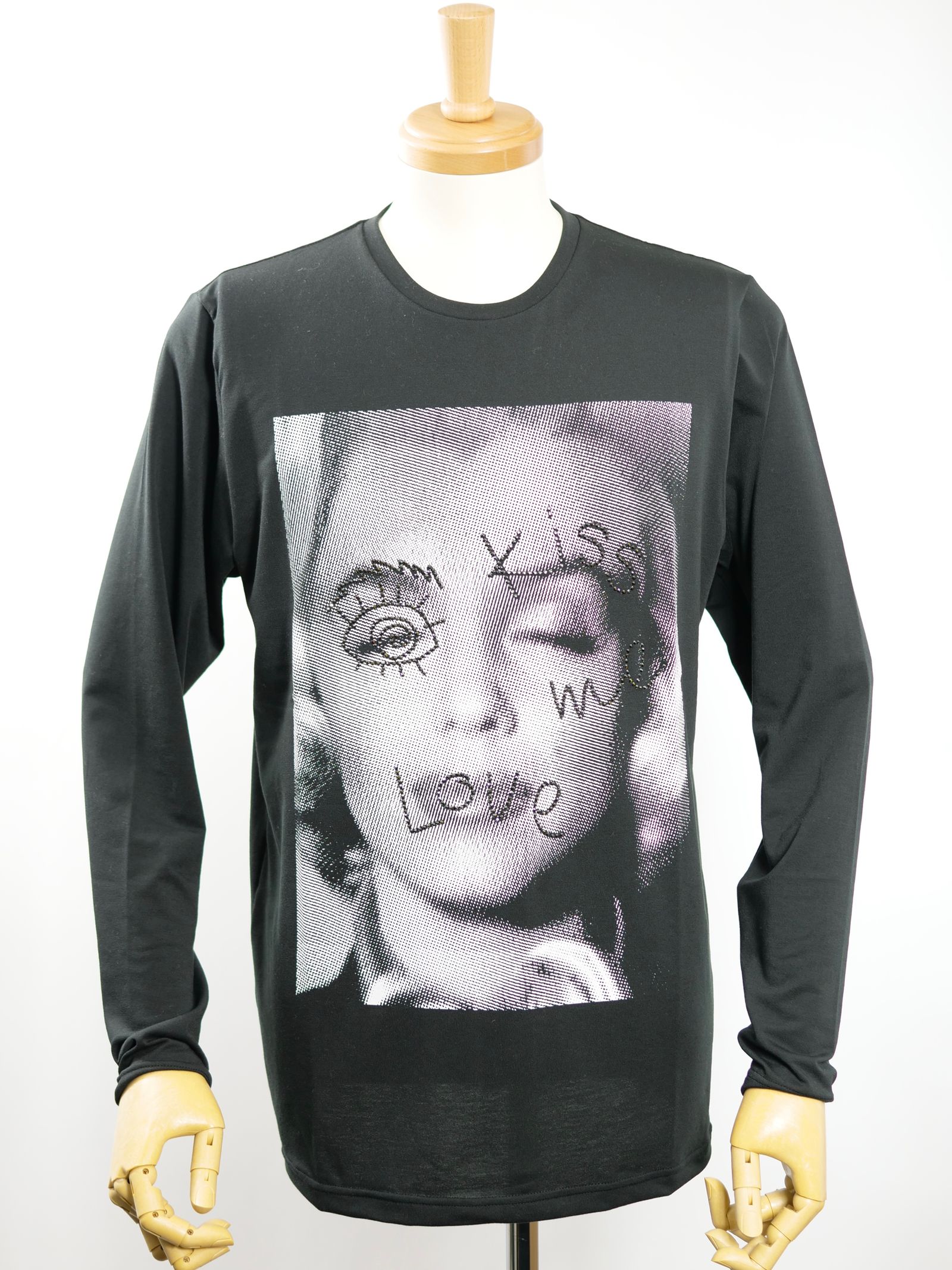 【本物新品保証】 ONE マリリン / BLACK / TEE SWAROVSKI MONROE ONE-780 - MADE トップス