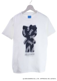 【HELLO KITTY デザイン】TR-027 / 3DアートTシャツ / ハローキティ / WHITE / ユニセックス