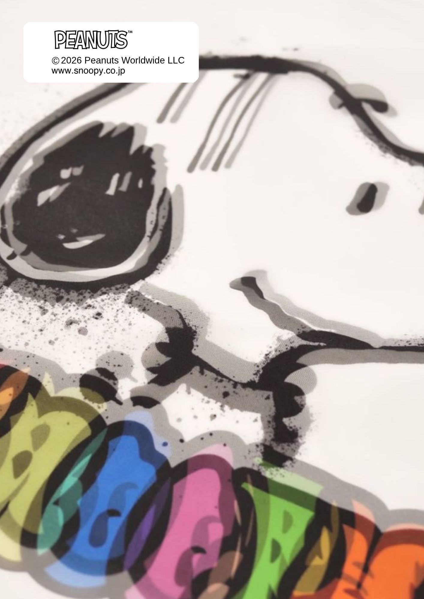 【PEANUTS SNOOPY】 TR-056 / スヌーピー3DプリントTシャツ/ WHITE / UNISEX