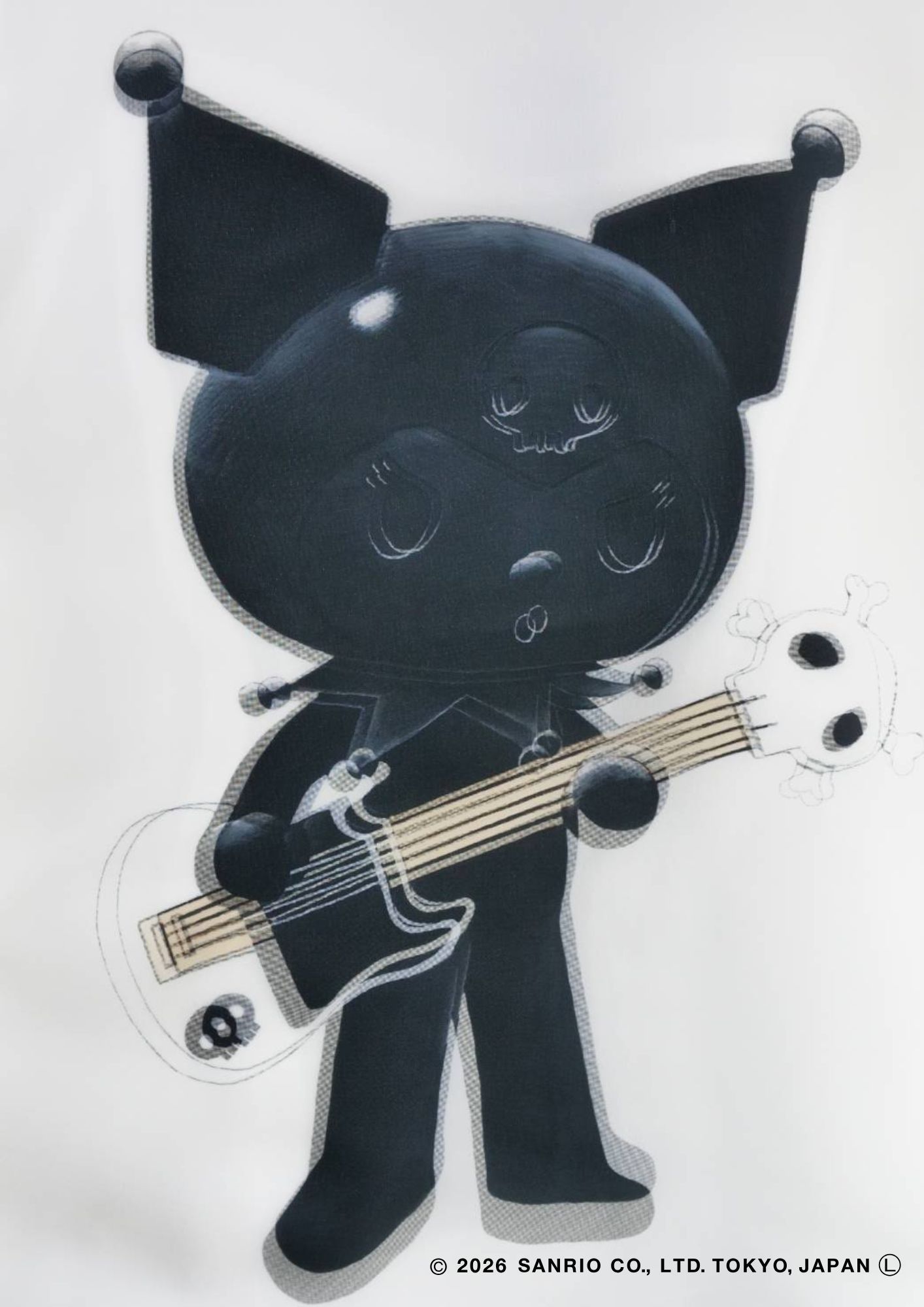 【KUROMIデザイン】TR-097 / 3DアートTシャツ / サンリオキャラクターコラボ / /WHITE/ ユニセックス