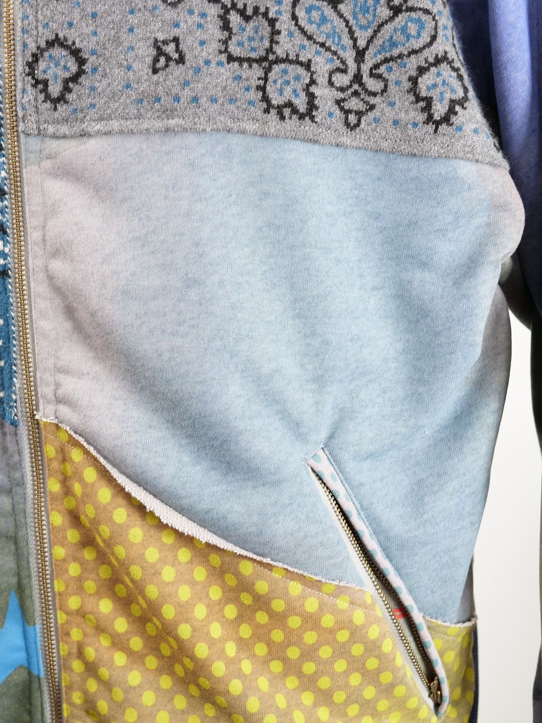 【異素材を組み合わせた逸品】ONE-1009 / HOODED BLOUSON / レイヤードZIPパーカー