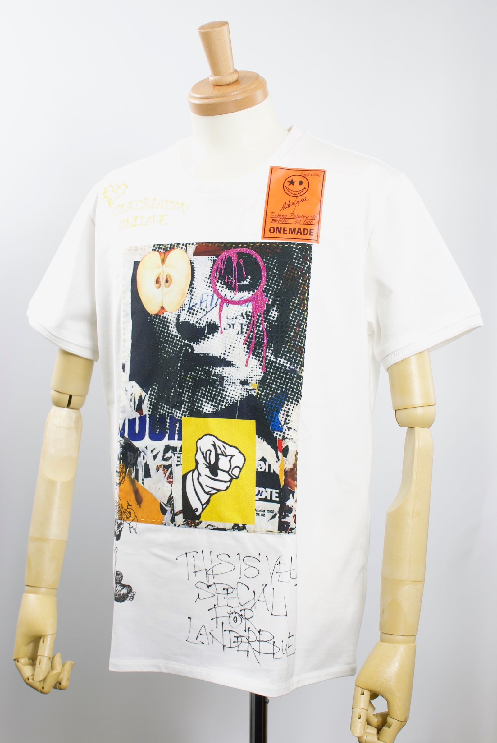 ONE-694 ZULUCKY 48サイズ / ハンドメイド / LANDER BLUE 別注モデル  / 1点もの /アートTシャツ