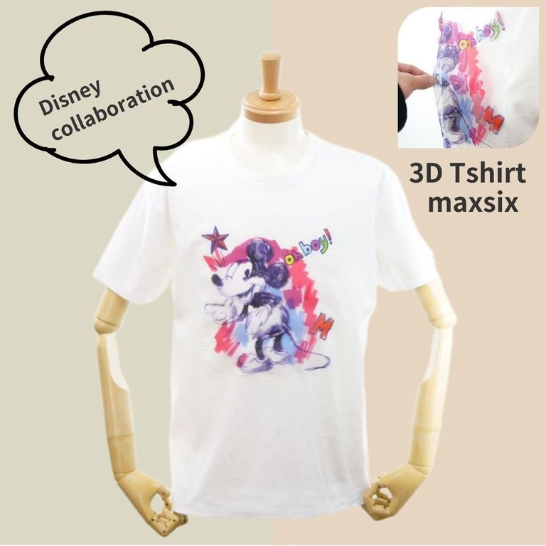 maxsix - 【3D Tシャツ】 ArtなTシャツ / WHITE ホワイト / コットン