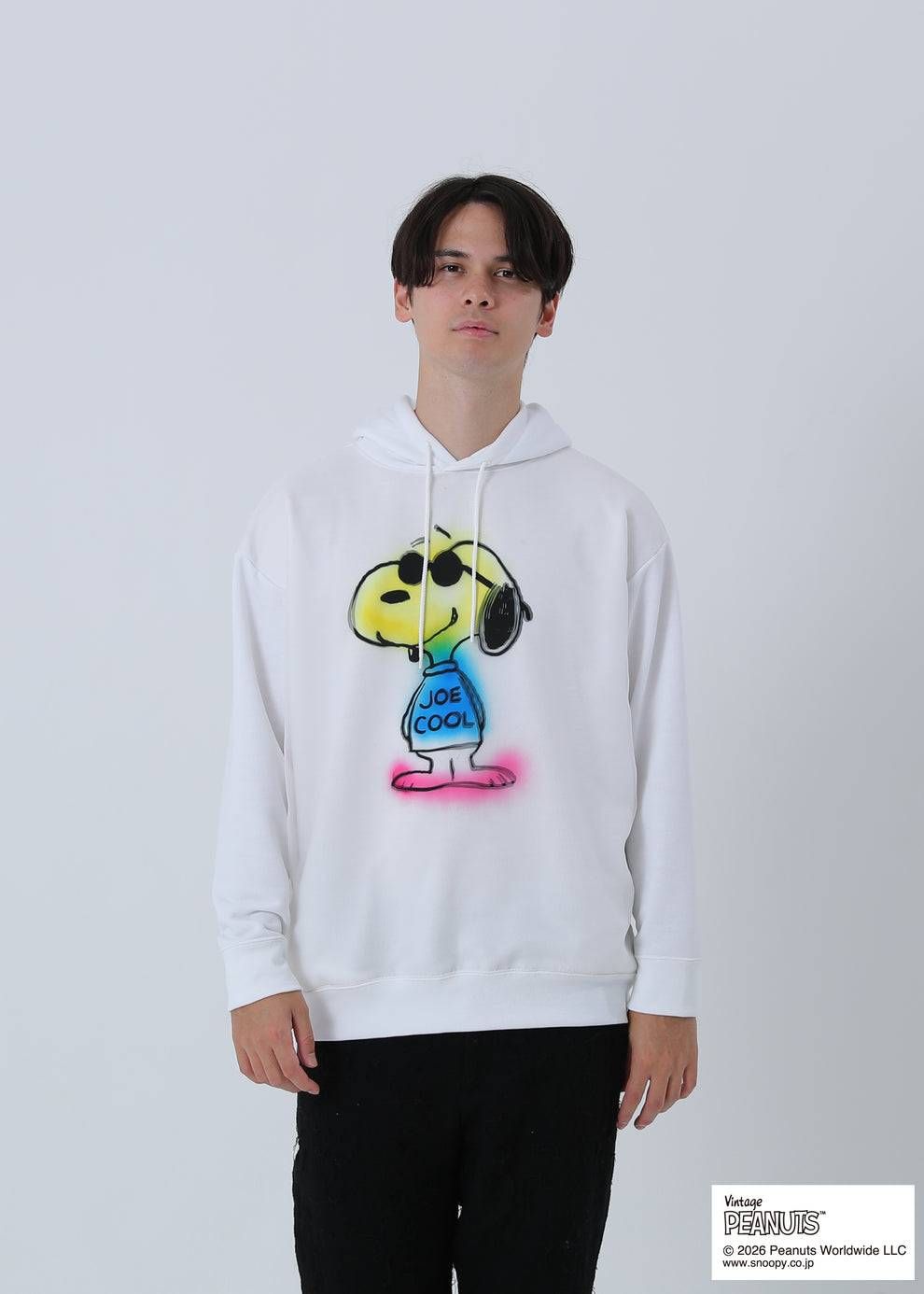 【スヌーピーシリーズ】 TR-058 / SNOOPY / ライセンス商品 / 3Dアート / スヌーピー / パーカー / WHITE / UNISEX
