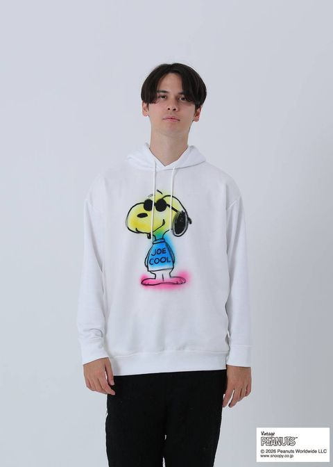 【スヌーピーシリーズ】 TR-058 / SNOOPY / ライセンス商品 / 3Dアート / スヌーピー / パーカー / WHITE / UNISEX