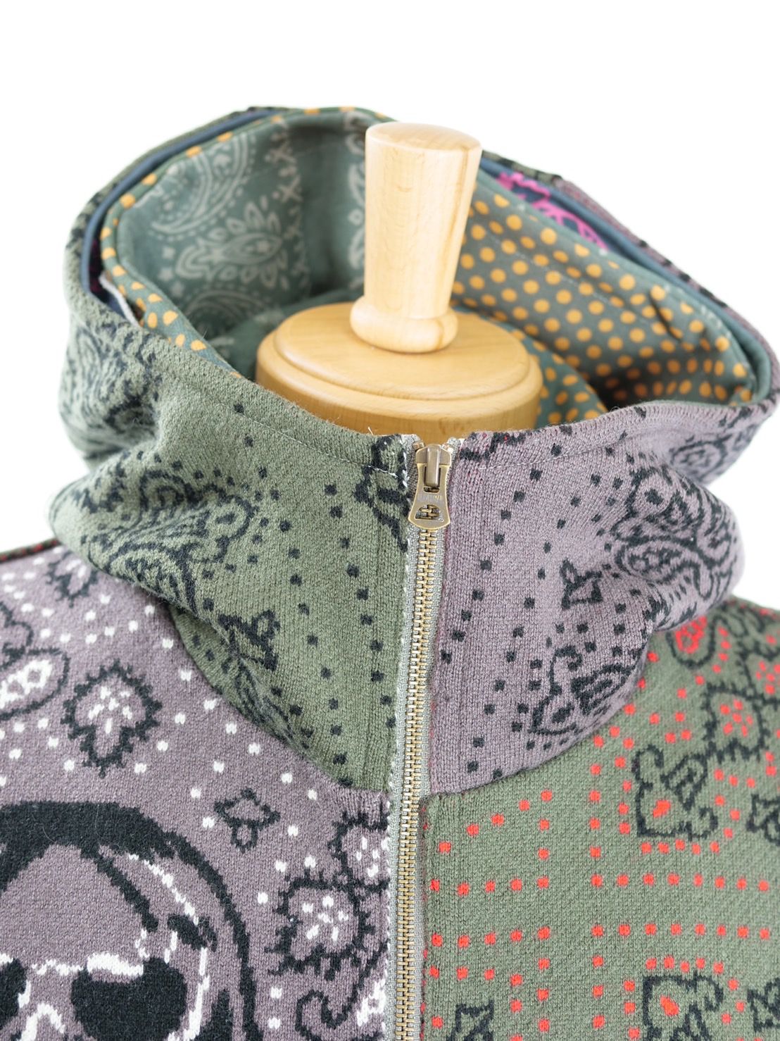 【異素材を組み合わせた逸品】ONE-1009 / HOODED BLOUSON / レイヤードZIPパーカー