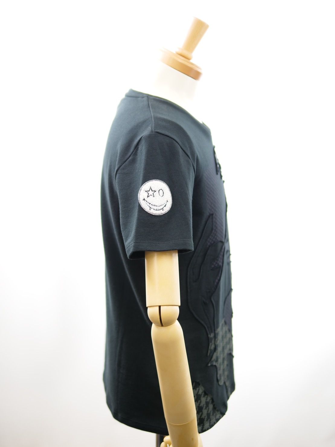 【パッチワークで表現】 Art Tシャツ / BLACK / ハンドメイド / アートTシャツ