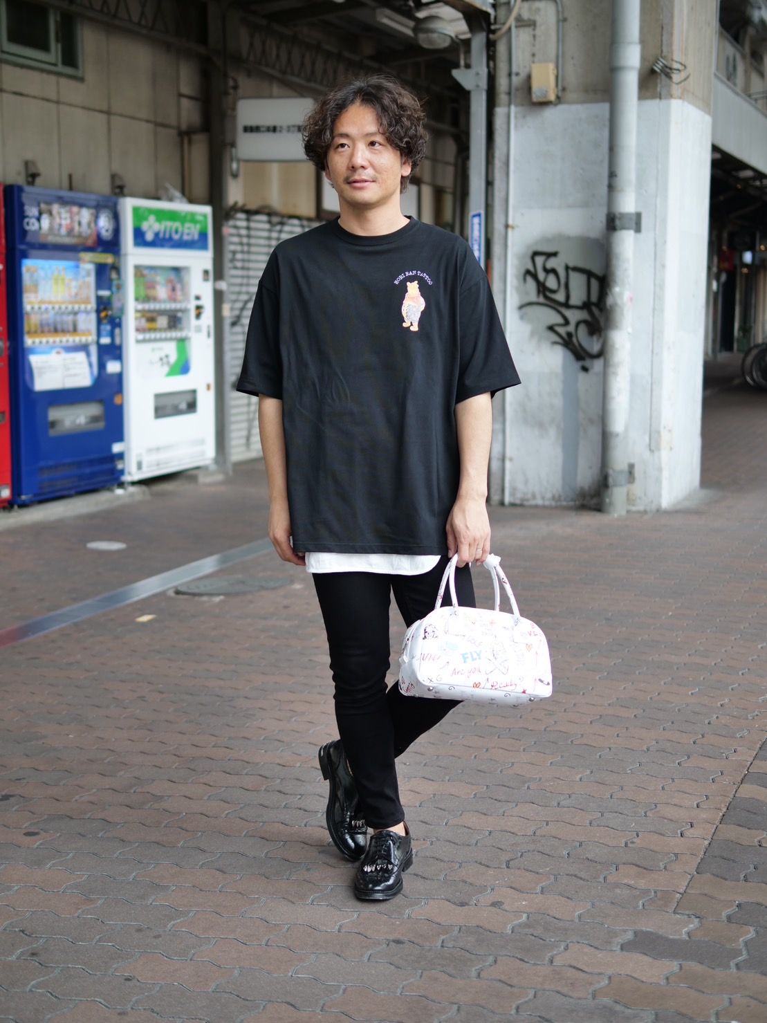 【Tattoo Shop コラボTシャツ】LANDER BLUE オリジナル / 刺青イラストTシャツ / 高品質な厚手Tシャツ / ビックシルエット / ヘビーウェイトTシャツ / ヘビーオンスTシャツ