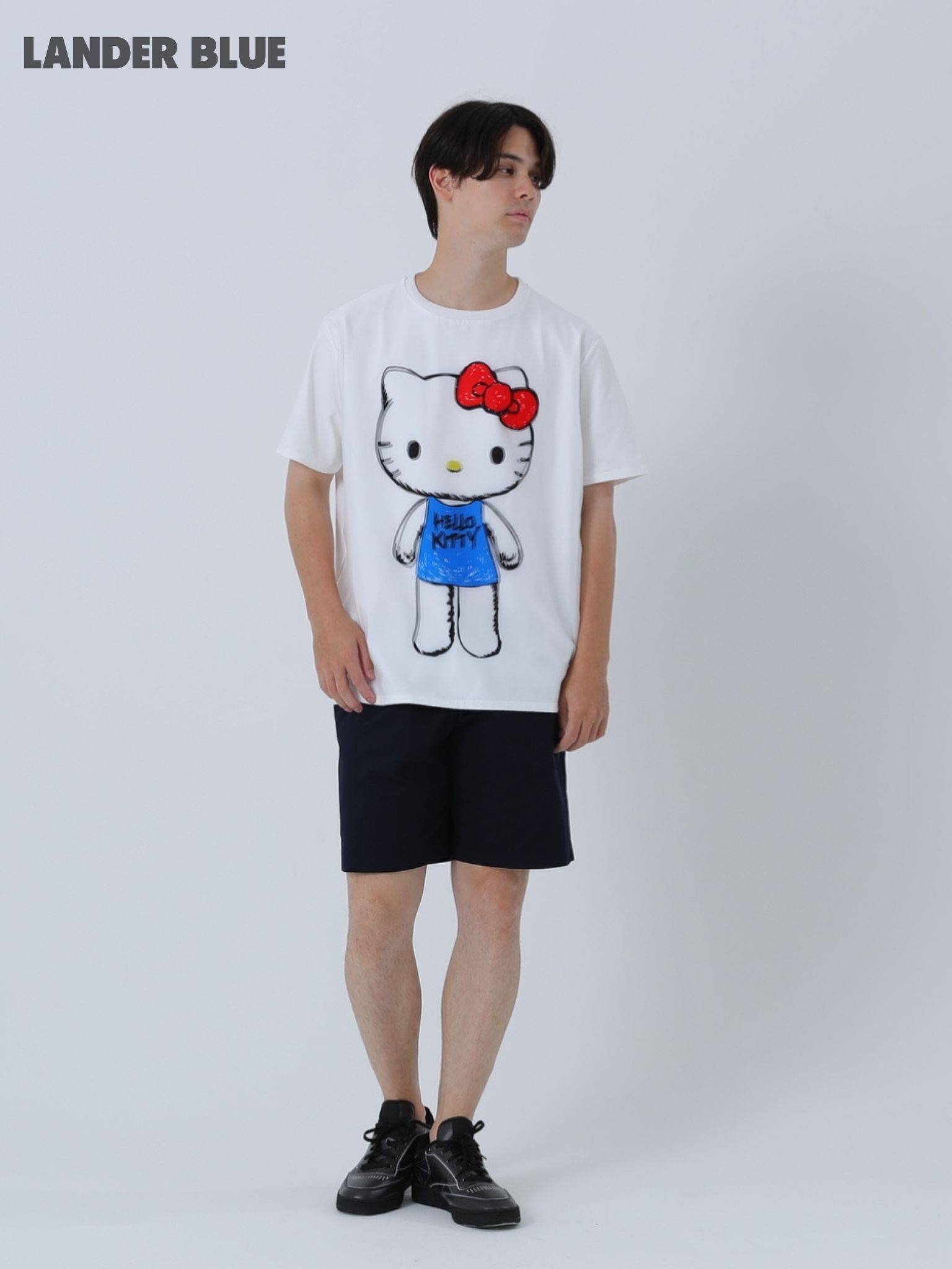 【3Dハローキティデザイン】TR-094 アートTシャツ / サンリオコラボ / WHITE / ユニセックス