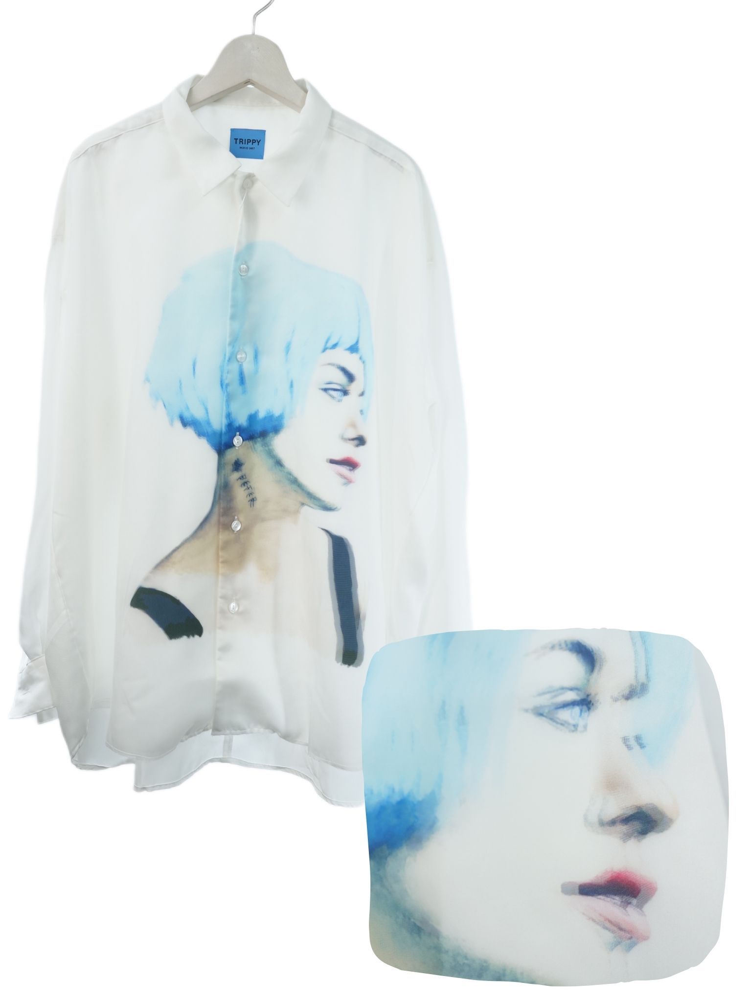【3Dアート】  アートシャツ /  WHITE/ アートファッション  / トロンプルイユ / オーバーサイズ  / ユニセックス