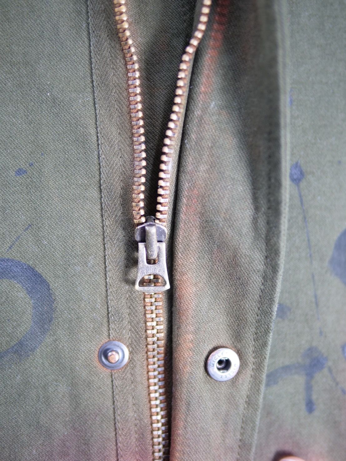 【世界で一枚だけ】 MODSCOAT / UNISEX / ユニセックス / ヴィンテージカーキ / ハンドメイド / タイダイ染め / 手染めモッズコート / HAND MADE / アートブランド