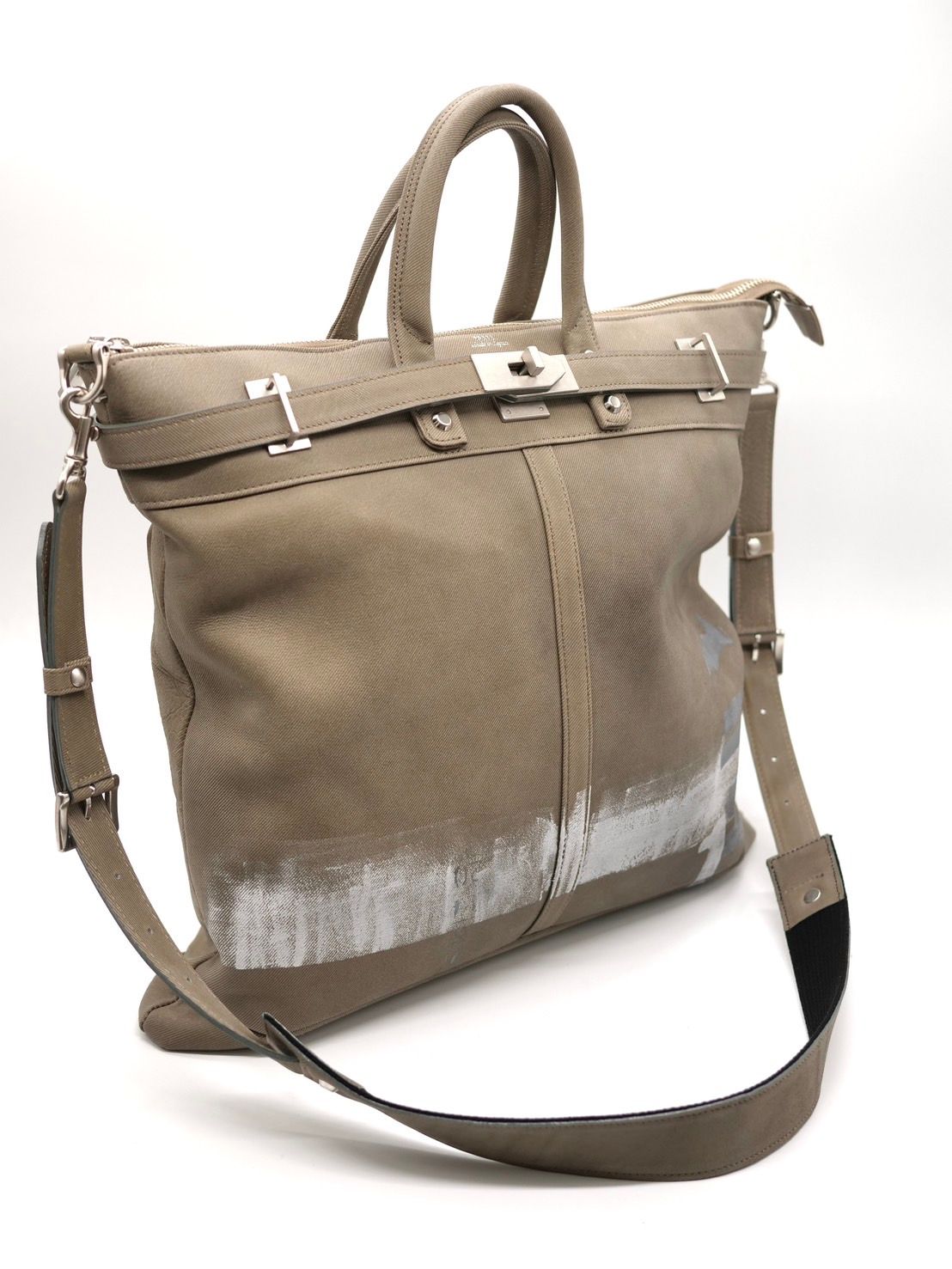 【M.U.L/ エムユーエル】本革（レザー） グレージュ / ヘルメットバック / 日本製 / Made in Japan / 2way Bag / ショルダートートBag / メンズ レディース 兼用 UNISEX