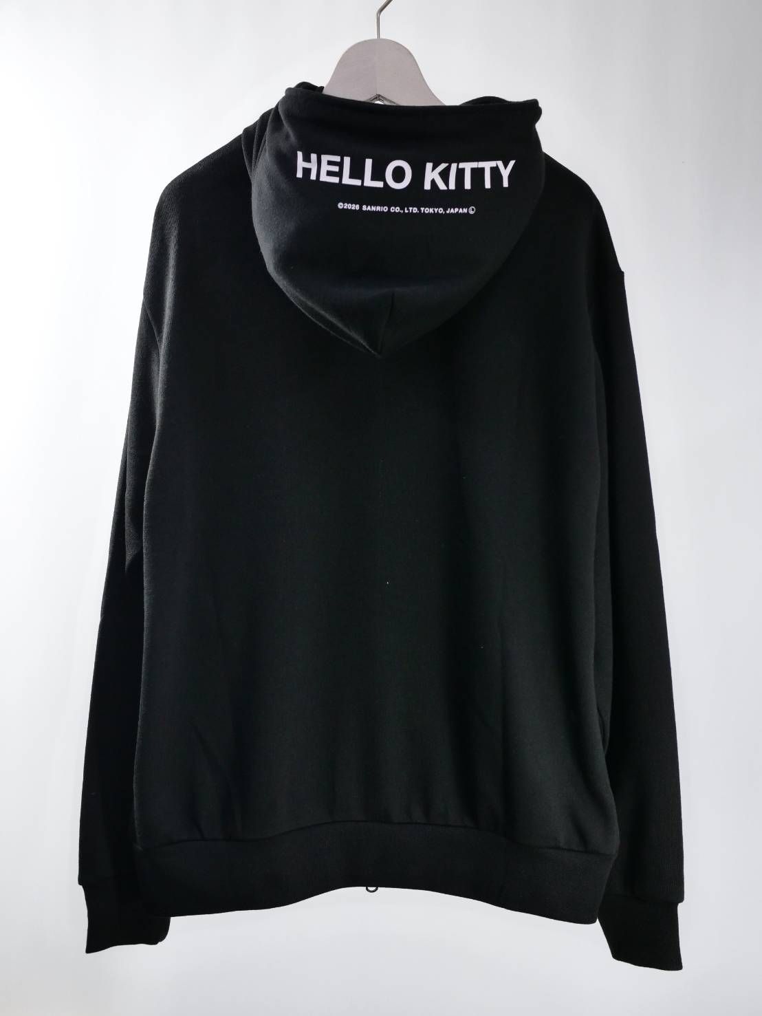 【3Dハローキティデザイン】アートパーカー / ZIPパーカー / サンリオ / BLACK / ユニセックス