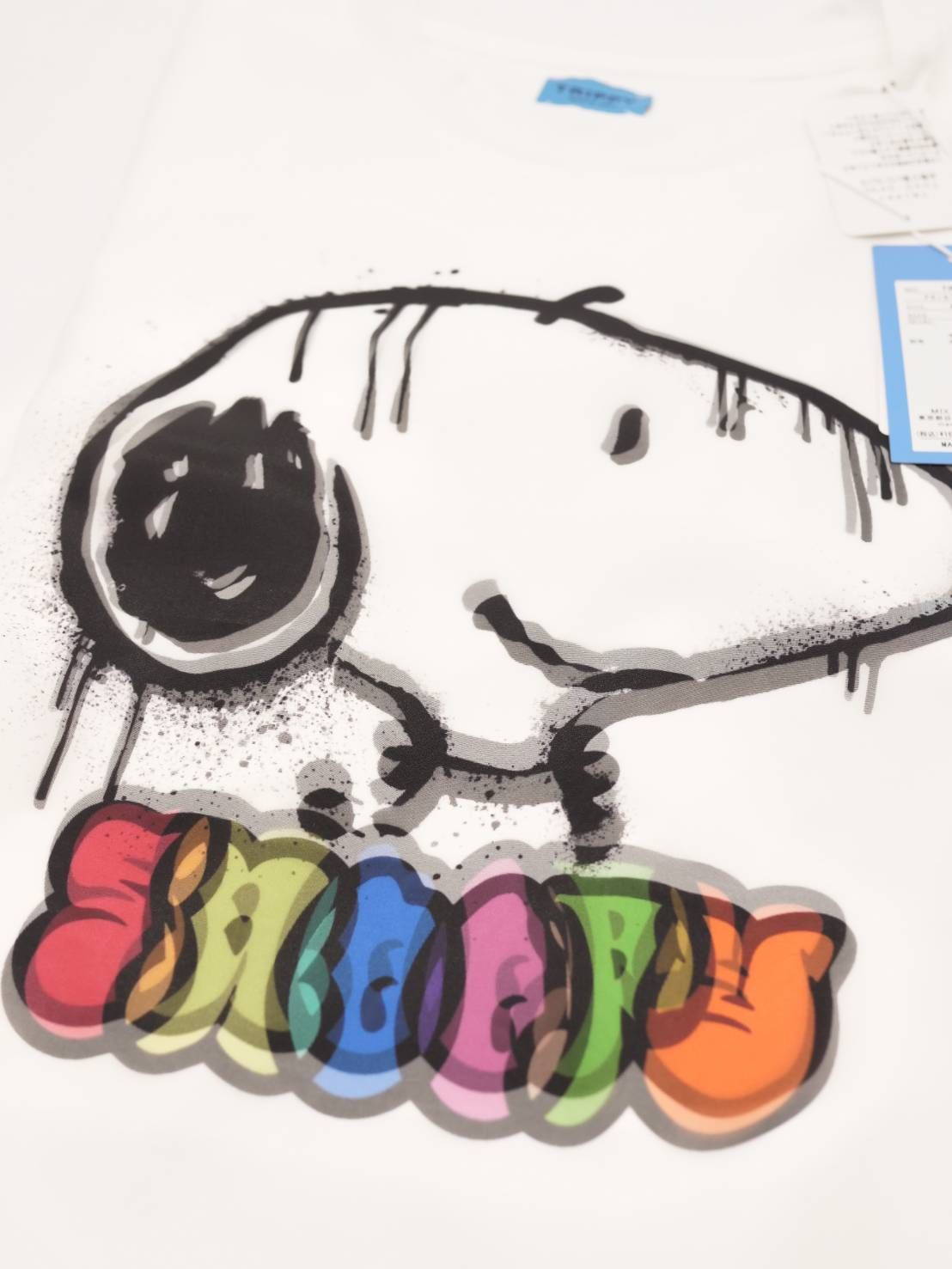 【スヌーピーシリーズ】 SNOOPY / ライセンス商品 / 3Dアート / スヌーピーTシャツ / WHITE  / UNISEX