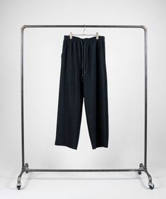 【大人のリゾートパンツ】 ワイドイージーパンツ / ブラック / 春夏用パンツ / ワイドシルエット / 吸水速乾・UV機能 / 2way ストレッチ