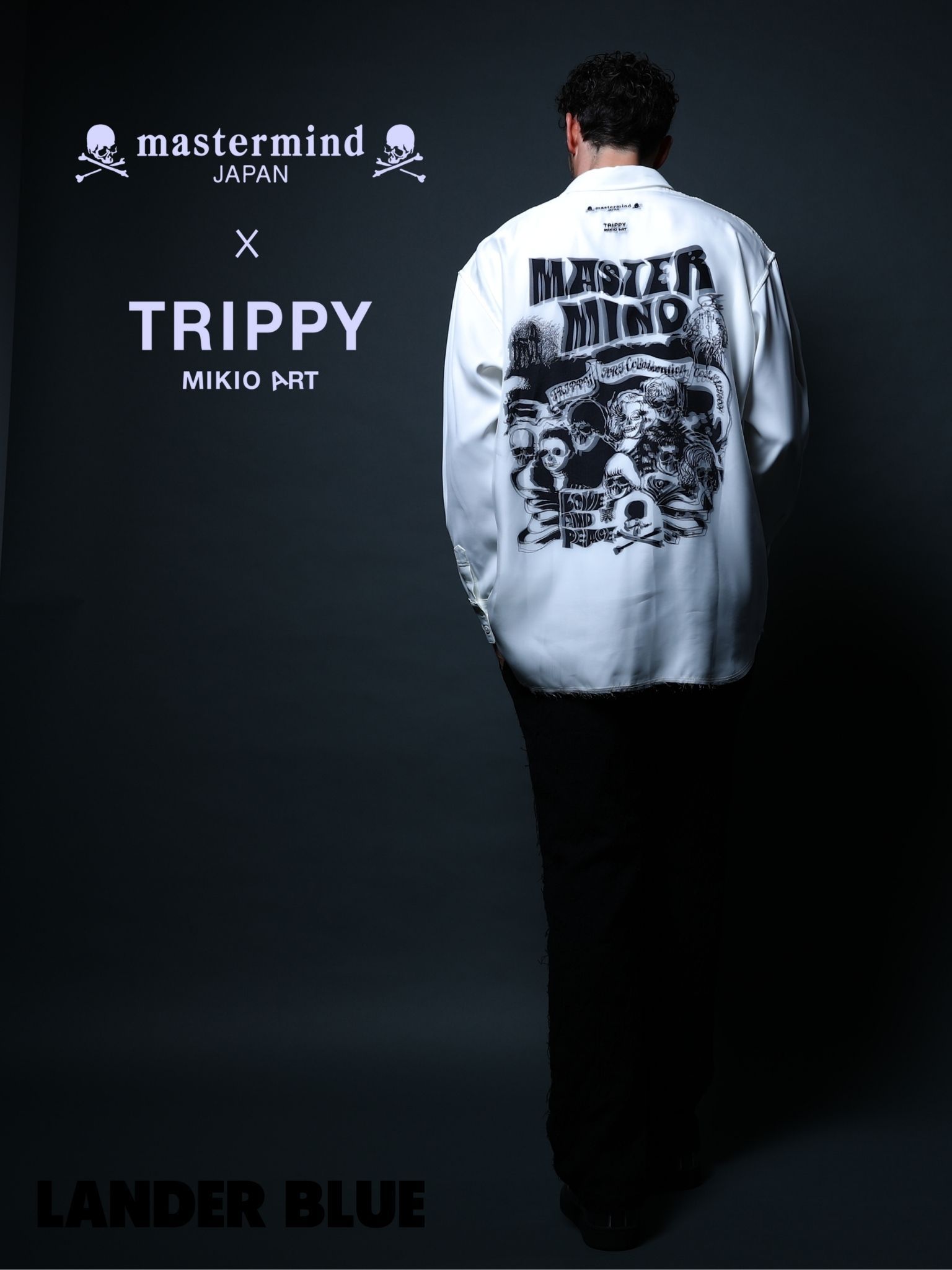 1月17日からの販売【mastermind JAPAN コラボレーション】 TRMM-4 ROCK STARS / SHIRT /WHITE/ 3Dアート/ UNISEX/